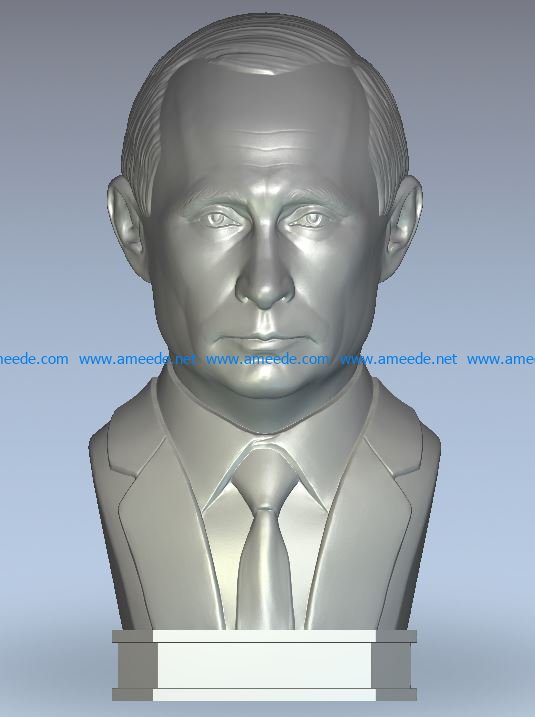 Putin wore a vest wood carving file stl for Artcam and Aspire jdpaint free vector art 3d model download for CNC