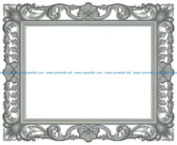Royal picture frame Wood carving file RLF for Artcam 9 and Aspire free vector art 3d model download for CNC