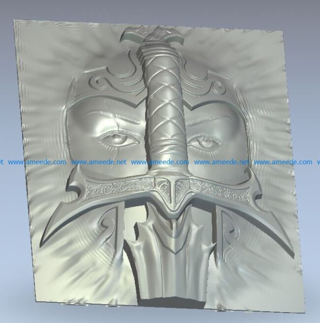 Scarlet Warrior wood carving file stl for Artcam and Aspire jdpaint free vector art 3d model download for CNC