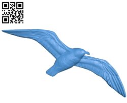 Sea gull A000781 wood carving file stl for Artcam and Aspire free art 3d model download for CNC
