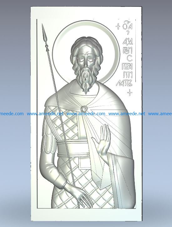 St. Andrew Stratilat wood carving file stl for Artcam and Aspire jdpaint free vector art 3d model download for CNC