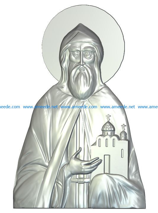 St. Daniel wood carving file RLF for Artcam 9 and Aspire free vector art 3d model download for CNC