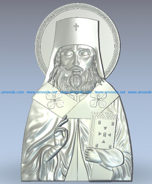 St. Luke wood carving file stl for Artcam and Aspire jdpaint free vector art 3d model download for CNC