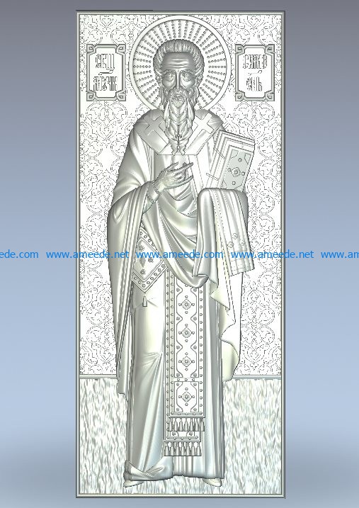 St. Simeon wood carving file stl for Artcam and Aspire jdpaint free vector art 3d model download for CNC