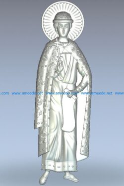 St. Tsarevich Dmitry Uglich Sky wood carving file stl for Artcam and Aspire jdpaint free vector art 3d model download for CNC