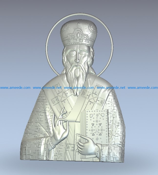 St. Vasiliy wood carving file stl for Artcam and Aspire jdpaint free vector art 3d model download for CNC