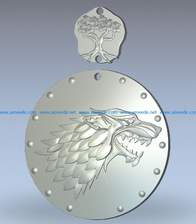 Stark Pendant wood carving file stl for Artcam and Aspire jdpaint free vector art 3d model download for CNC
