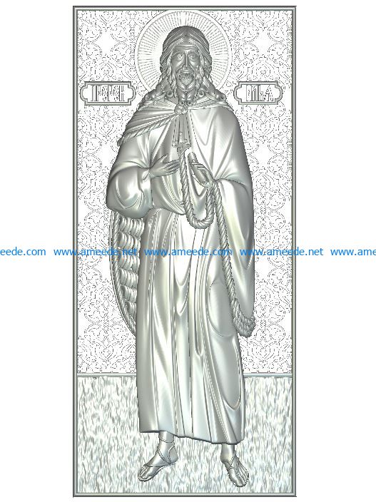 The prophet Elijah wood carving file RLF for Artcam 9 and Aspire free vector art 3d model download for CNC