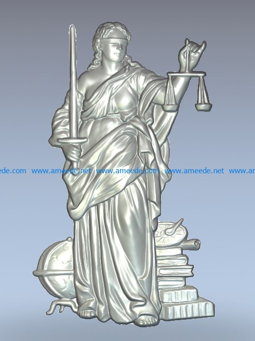 Themis wood carving file stl for Artcam and Aspire jdpaint free vector art 3d model download for CNC