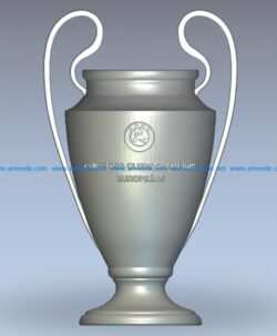 UEFA Cup wood carving file stl for Artcam and Aspire jdpaint free vector art 3d model download for CNC