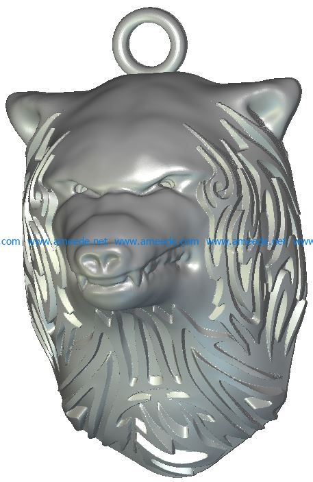 Wolf head file RLF for Artcam 9 and Aspire free vector art 3d model download for CNC wood carving