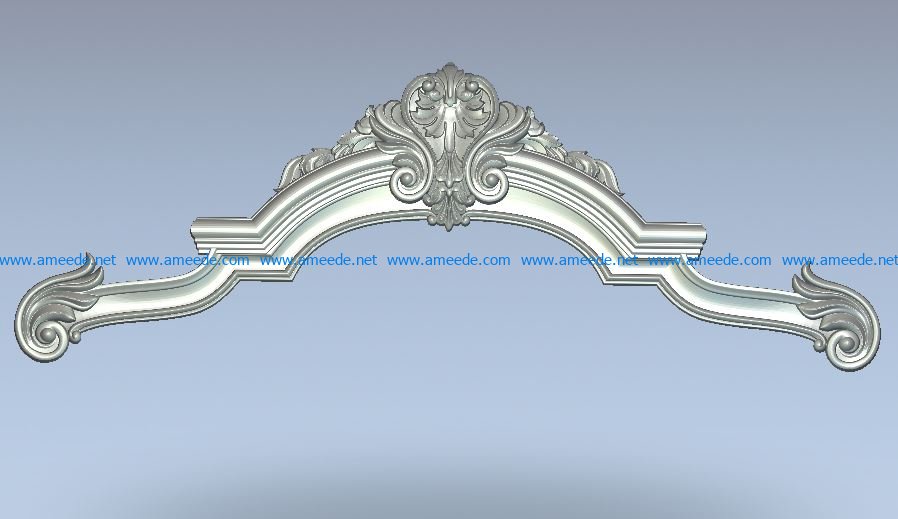 bed head wood carving file stl for Artcam and Aspire jdpaint free vector art 3d model download for CNC