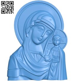 icon without salary Our Lady of Kazan A000773 wood carving file stl for Artcam and Aspire free art 3d model download for CNC