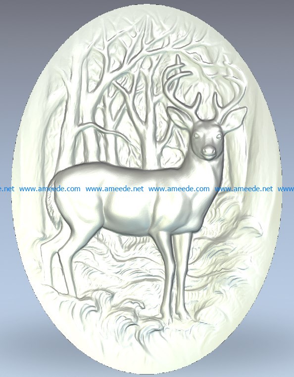A picture of a hieu is in the forest wood carving file stl for Artcam and Aspire jdpaint free vector art 3d model download for CNC