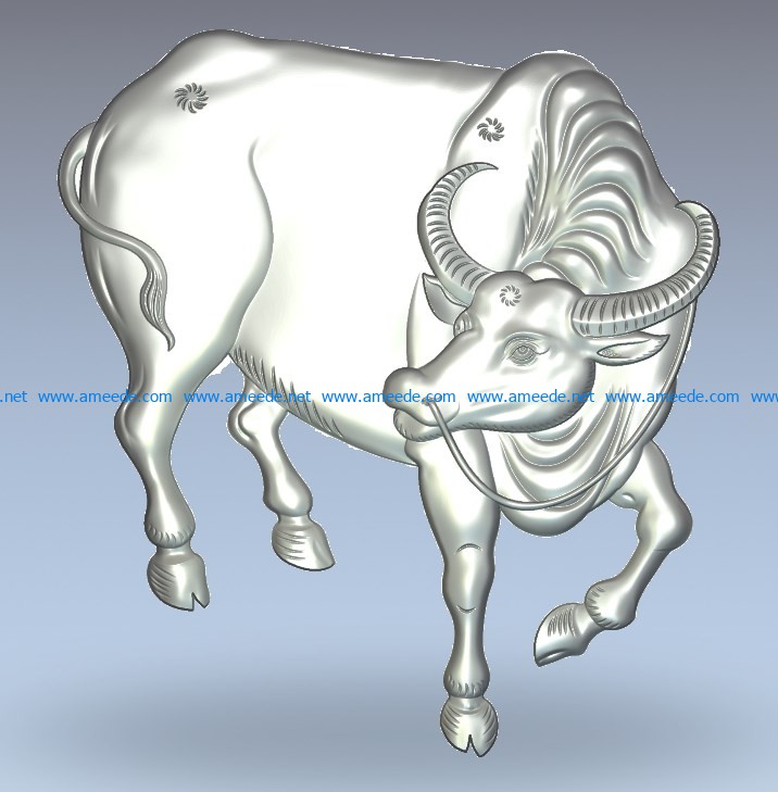 Buffalo wood carving file stl for Artcam and jdpaint free vector art 3d model download for CNC – Download Stl Files