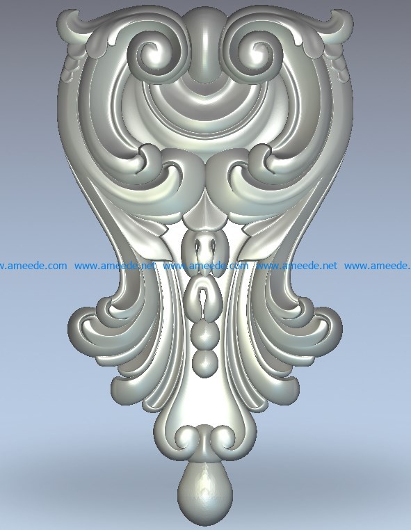 Central pattern facing up wood carving file stl for Artcam and Aspire jdpaint free vector art 3d model download for CNC