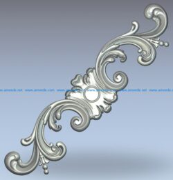 Central wave pattern wood carving file stl for Artcam and Aspire jdpaint free vector art 3d model download for CNC