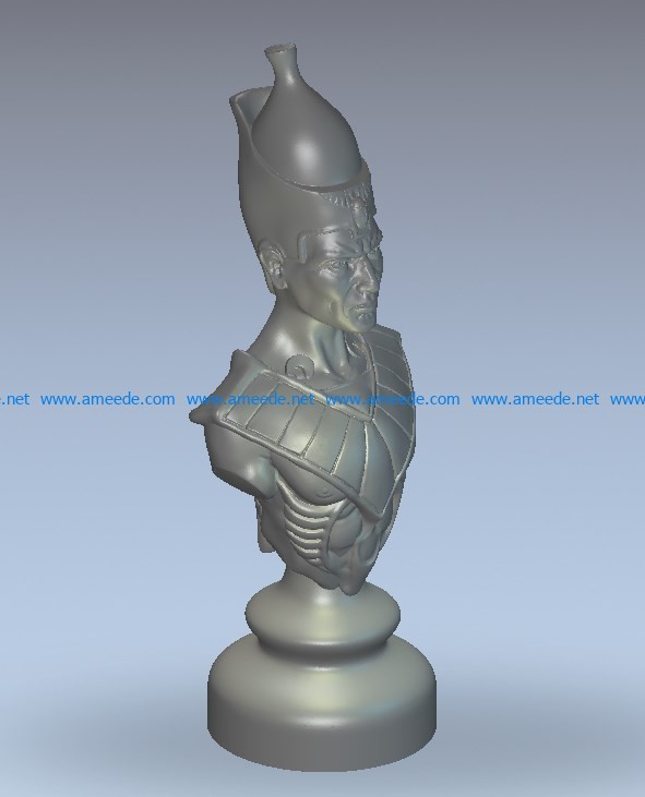 Chessmen bishop wood carving file stl for Artcam and Aspire jdpaint free vector art 3d model download for CNC