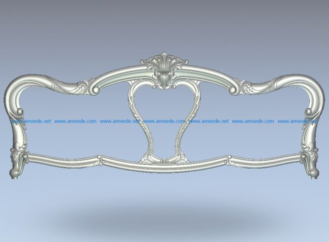 Classic bedside frame pattern wood carving file stl for Artcam and Aspire jdpaint free vector art 3d model download for CNC