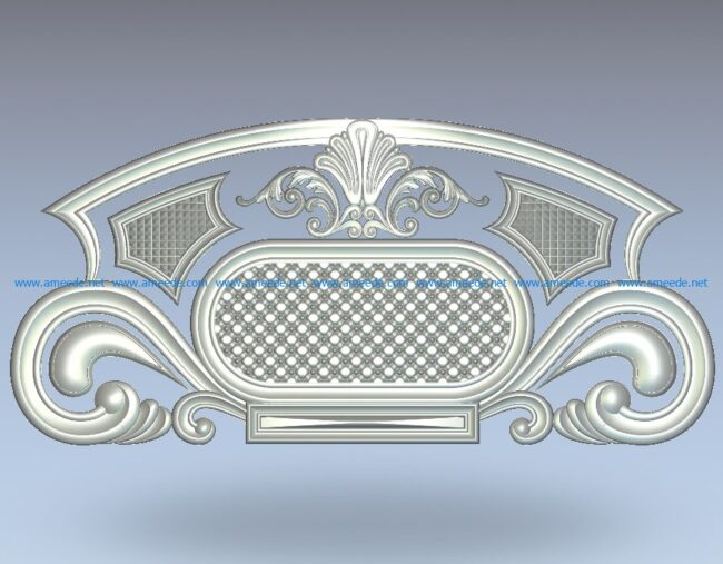 Classical bedside pattern wood carving file stl for Artcam and Aspire jdpaint free vector art 3d model download for CNC