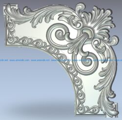 Curved pattern at the corne women wood carving file stl for Artcam and Aspire jdpaint free vector art 3d model download for CNC