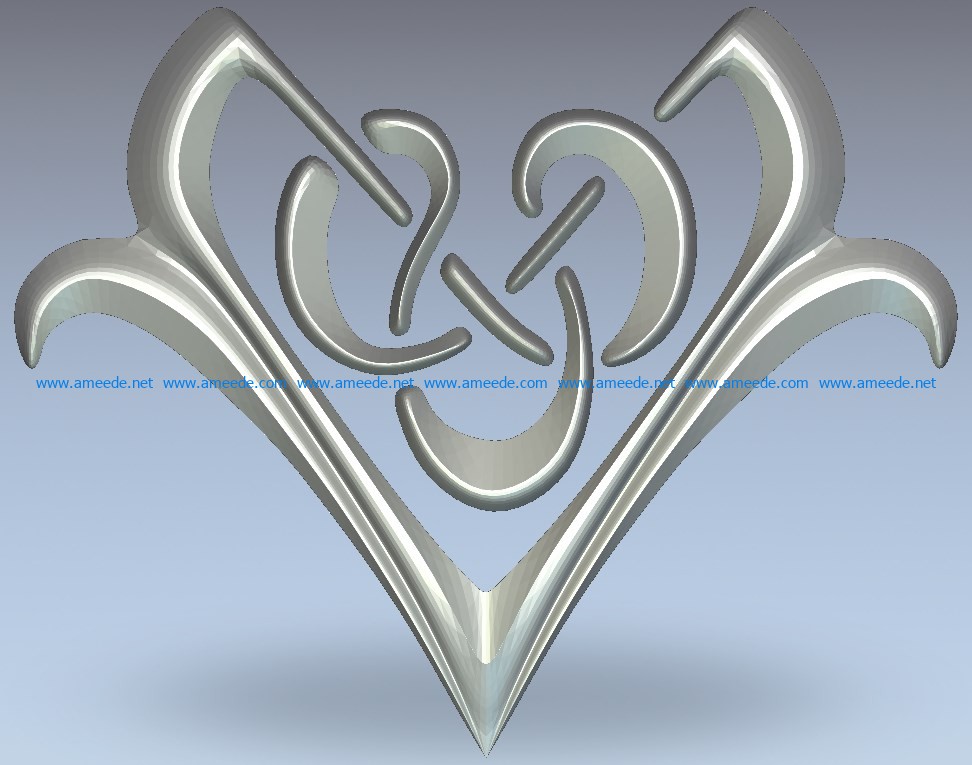 Dashed v-pattern wood carving file stl for Artcam and Aspire jdpaint free vector art 3d model download for CNC