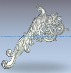 Decor Heat Bird wood carving file stl for Artcam and Aspire jdpaint free vector art 3d model download for CNC