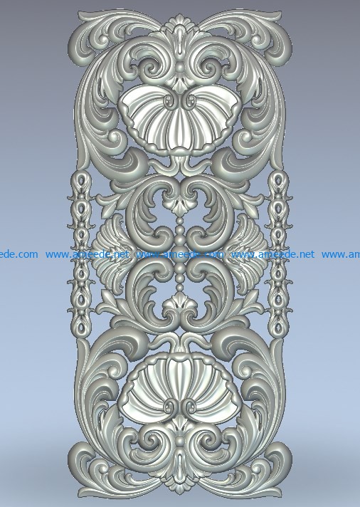 Decorative composition wood carving file stl for Artcam and Aspire jdpaint free vector art 3d model download for CNC
