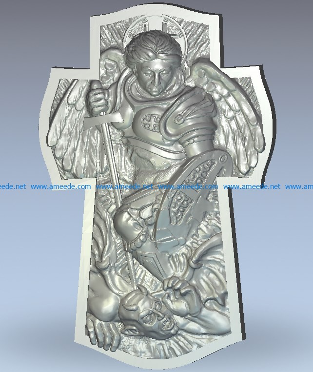 Demon extermination symbol wood carving file stl for Artcam and Aspire jdpaint free vector art 3d model download for CNC