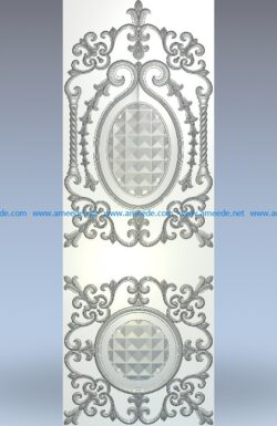 Door pattern wood carving file stl for Artcam and Aspire jdpaint free vector art 3d model download for CNC