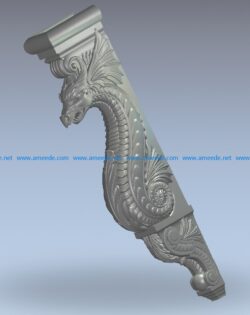 Dragon pillar wood carving file stl for Artcam and Aspire jdpaint free vector art 3d model download for CNC