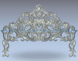 Floral bed frame with twisted leaves wood carving file stl for Artcam and Aspire jdpaint free vector art 3d model download for CNC