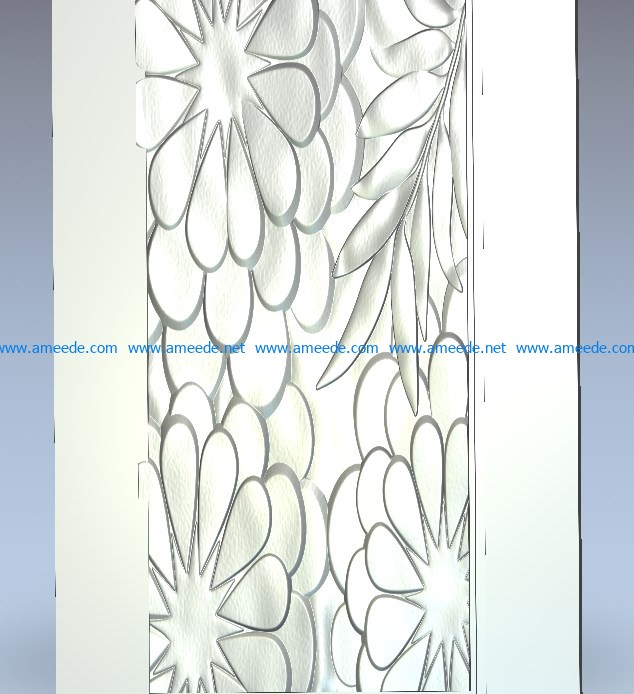 Flower petals pattern wood carving file stl for Artcam and Aspire jdpaint free vector art 3d model download for CNC