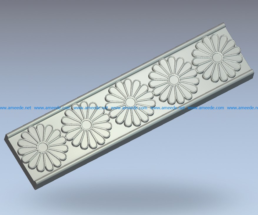 Flower shaped wood carving file stl for Artcam and Aspire jdpaint free vector art 3d model download for CNC