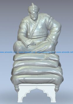 General leader wood carving file stl for Artcam and Aspire jdpaint free vector art 3d model download for CNC