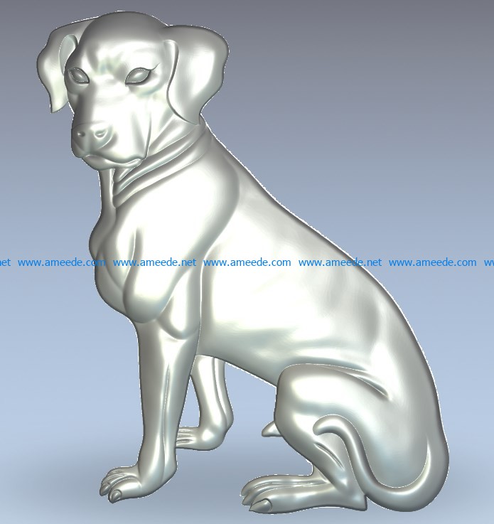 German goat dog wood carving file stl for Artcam and Aspire jdpaint free vector art 3d model download for CNC