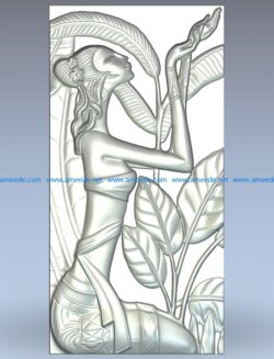 Girl worship the sun wood carving file stl for Artcam and Aspire jdpaint free vector art 3d model download for CNC