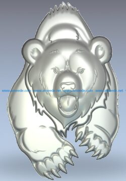 Gluttony bear wood carving file stl for Artcam and Aspire jdpaint free vector art 3d model download for CNC