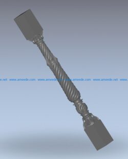 Helix column pattern wood carving file stl for Artcam and Aspire jdpaint free vector art 3d model download for CNC