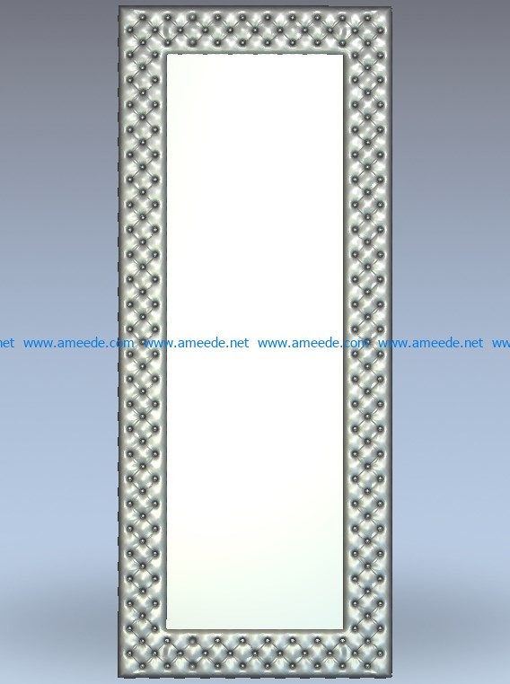 Household pattern mirror frame wood carving file stl for Artcam and Aspire jdpaint free vector art 3d model download for CNC