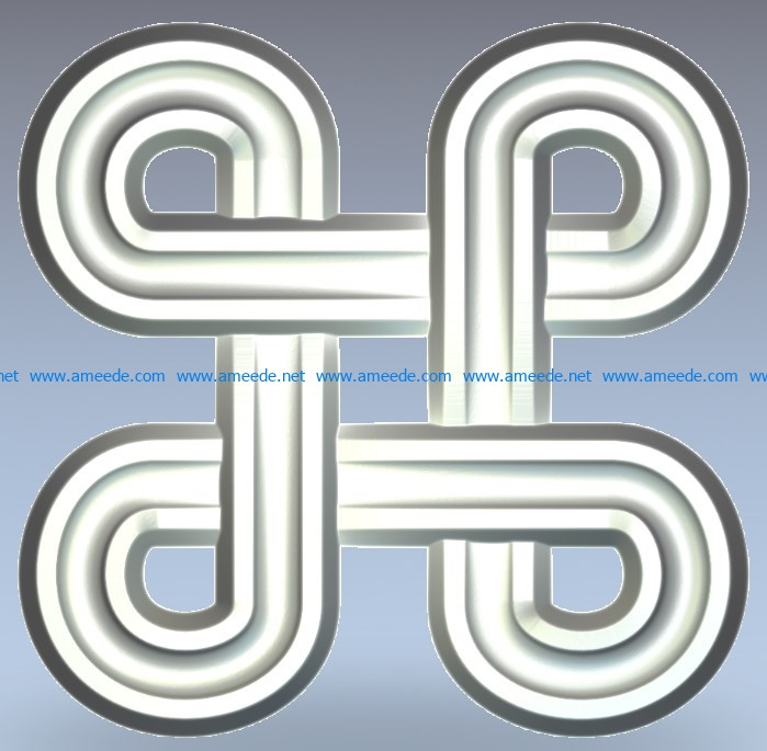 Knitting wire pattern wood carving file stl for Artcam and Aspire jdpaint free vector art 3d model download for CNC