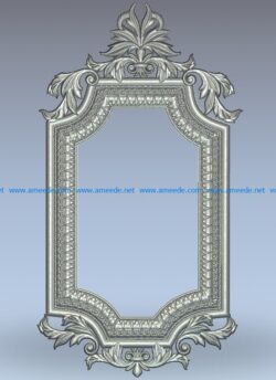 Mirror pattern with four sides wood carving file stl for Artcam and Aspire jdpaint free vector art 3d model download for CNC