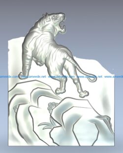 Pano tigerPano tiger wood carving file stl for Artcam and Aspire jdpaint free vector art 3d model download for CNC