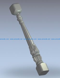 Pillar pillar pattern stair wood carving file stl for Artcam and Aspire jdpaint free vector art 3d model download for CNC