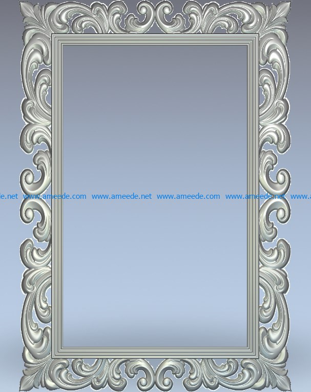 Portrait photo frame wood carving file stl for Artcam and Aspire jdpaint free vector art 3d model download for CNC
