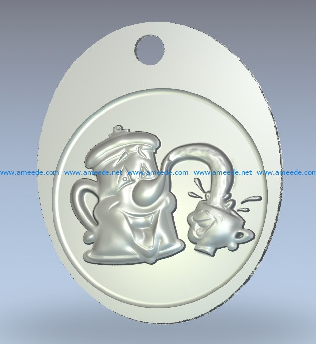 Pot-shaped hanging hook wood carving file stl for Artcam and Aspire jdpaint free vector art 3d model download for CNC