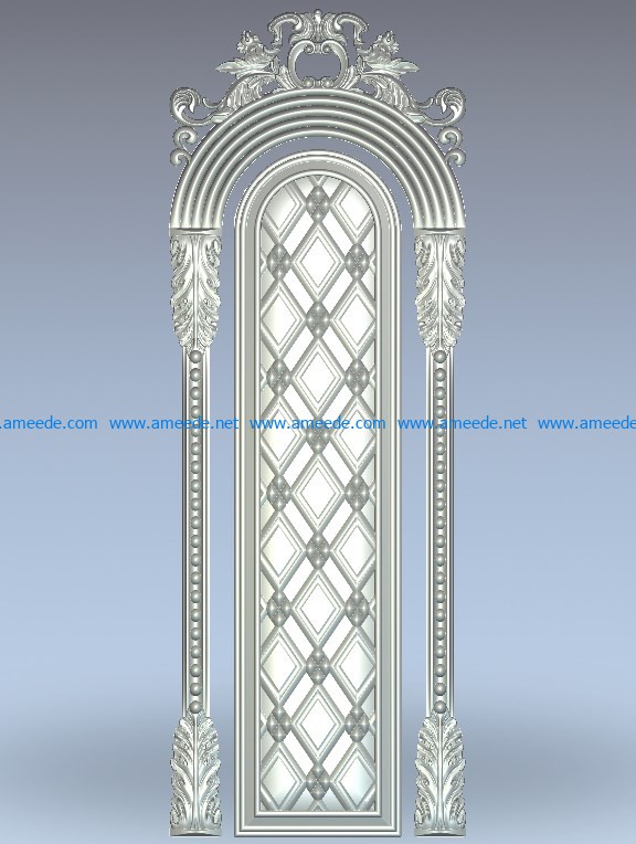 Rhombus door pattern wood carving file stl for Artcam and Aspire jdpaint free vector art 3d model download for CNC