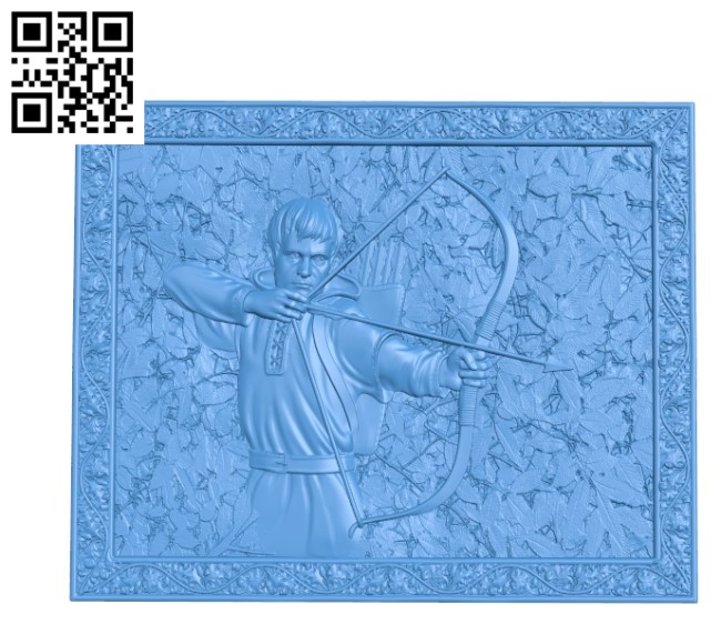 Robin Hood wood carving file stl for Artcam and Aspire jdpaint free vector art 3d model download for CNC