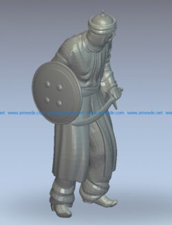 Soldier wood carving file stl for Artcam and Aspire jdpaint free vector art 3d model download for CNC
