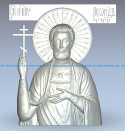St. Leonid wood carving file stl for Artcam and Aspire jdpaint free vector art 3d model download for CNC